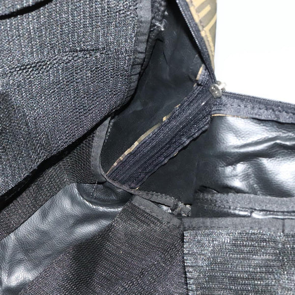 FENDI Zucca Canvas Shoes bag Brown Black Auth 134236