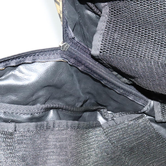 FENDI Zucca Canvas Shoes bag Brown Black Auth 134236