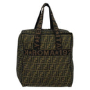 FENDI Zucca Canvas Shoes bag Brown Black Auth 134236-13