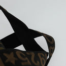 FENDI Zucca Canvas Shoes bag Brown Black Auth 134236-8