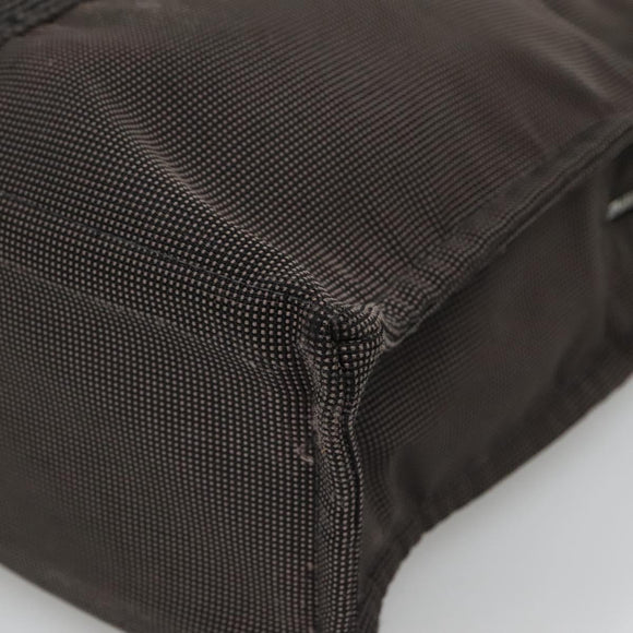 HERMES Her Line MM Hand Bag Canvas Gray Auth 134245