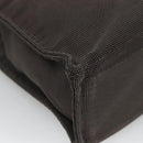 HERMES Her Line MM Hand Bag Canvas Gray Auth 134245-14