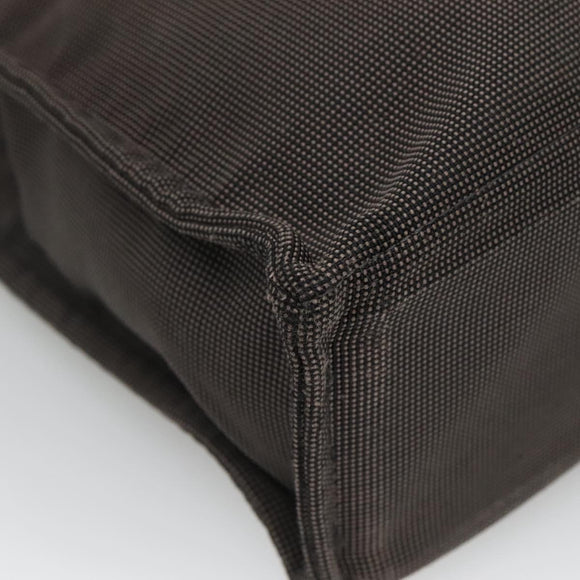 HERMES Her Line MM Hand Bag Canvas Gray Auth 134245