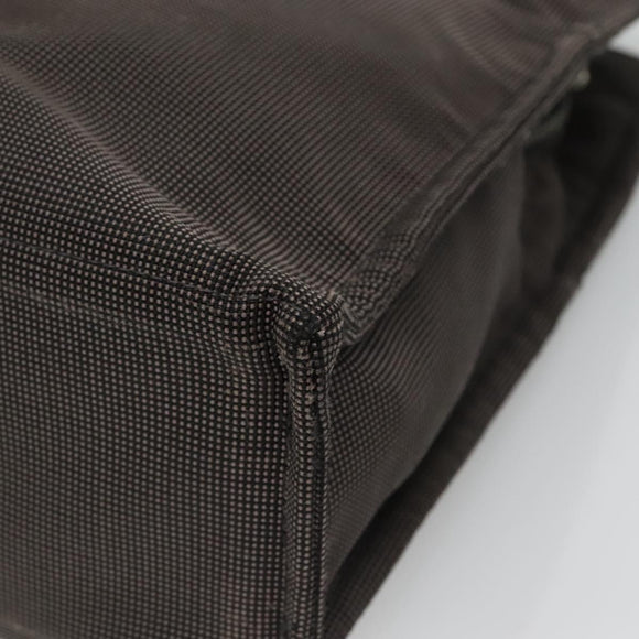 HERMES Her Line MM Hand Bag Canvas Gray Auth 134245