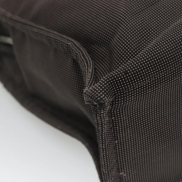 HERMES Her Line MM Hand Bag Canvas Gray Auth 134245