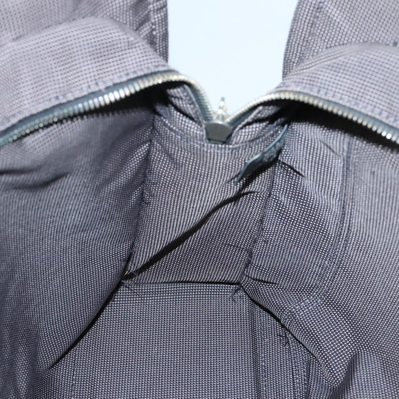 HERMES Her Line MM Hand Bag Canvas Gray Auth 134245