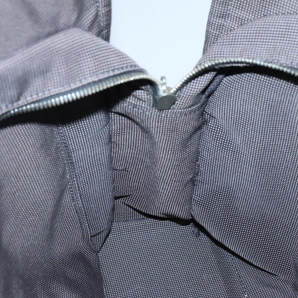 HERMES Her Line MM Hand Bag Canvas Gray Auth 134245