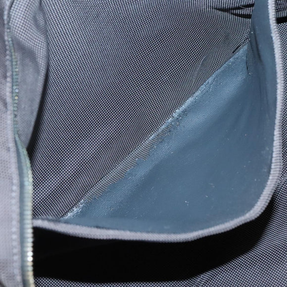 HERMES Her Line MM Hand Bag Canvas Gray Auth 134245