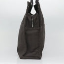 HERMES Her Line MM Hand Bag Canvas Gray Auth 134245-4