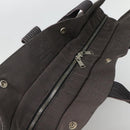 HERMES Her Line MM Hand Bag Canvas Gray Auth 134245-6