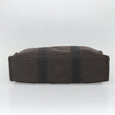 HERMES Her Line MM Hand Bag Canvas Gray Auth 134245-5