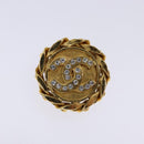 CHANEL COCO Mark Earring metal Gold CC Auth 134251V-2