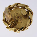 CHANEL COCO Mark Earring metal Gold CC Auth 134251V-5