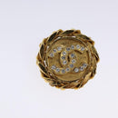 CHANEL COCO Mark Earring metal Gold CC Auth 134251V-6