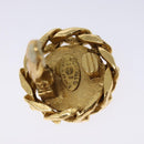 CHANEL COCO Mark Earring metal Gold CC Auth 134251V-9