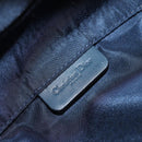 Christian Dior Trotter Canvas Saddle Pouch Navy Gold Auth 134254V-20