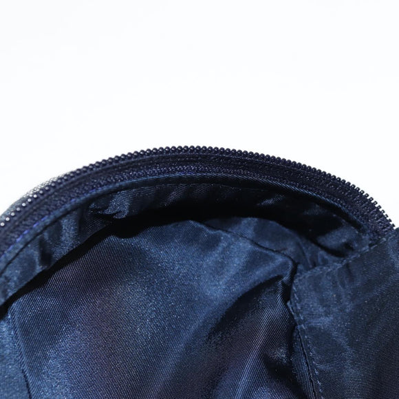 Christian Dior Trotter Canvas Saddle Pouch Navy Gold Auth 134254V