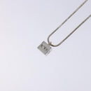 Christian Dior Necklace metal Silver Auth 134257-3