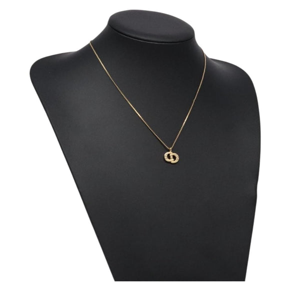Christian Dior Necklace metal Gold Auth 134259