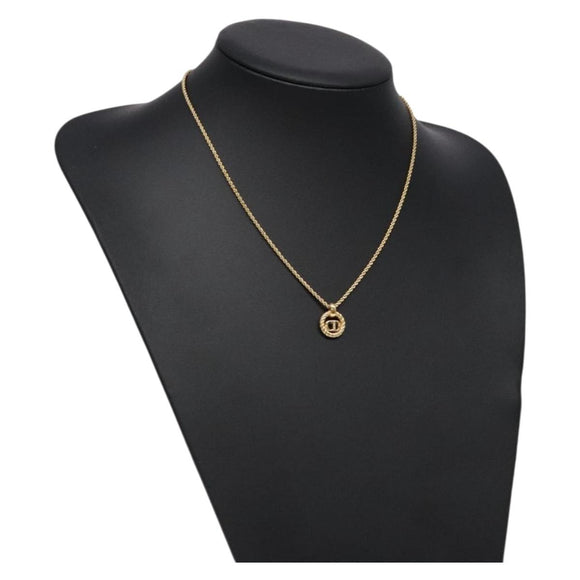 Christian Dior Necklace metal Gold Auth 134260