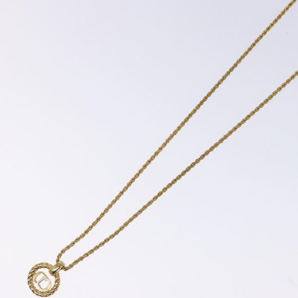 Christian Dior Necklace metal Gold Auth 134260