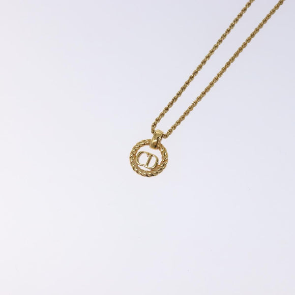 Christian Dior Necklace metal Gold Auth 134260