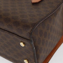 CELINE Macadam Canvas Hand Bag PVC Leather 2way Brown Gold Auth 134331V-16