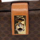 CELINE Macadam Canvas Hand Bag PVC Leather 2way Brown Gold Auth 134331V-19