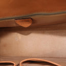 CELINE Macadam Canvas Hand Bag PVC Leather 2way Brown Gold Auth 134331V-10