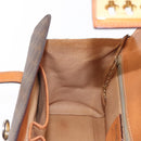 CELINE Macadam Canvas Hand Bag PVC Leather 2way Brown Gold Auth 134331V-23