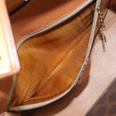 CELINE Macadam Canvas Hand Bag PVC Leather 2way Brown Gold Auth 134331V-25