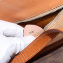 CELINE Macadam Canvas Hand Bag PVC Leather 2way Brown Gold Auth 134331V-11