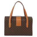 CELINE Macadam Canvas Hand Bag PVC Leather 2way Brown Gold Auth 134331V-2