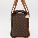 CELINE Macadam Canvas Hand Bag PVC Leather 2way Brown Gold Auth 134331V-3