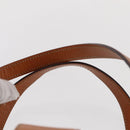 CELINE Macadam Canvas Hand Bag PVC Leather 2way Brown Gold Auth 134331V-14