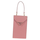 PRADA Chain Shoulder Bag Leather 2way Pink Gold 1BP050 Auth 134332M-13