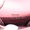 PRADA Chain Shoulder Bag Leather 2way Pink Gold 1BP050 Auth 134332M-24