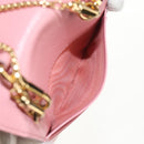 PRADA Chain Shoulder Bag Leather 2way Pink Gold 1BP050 Auth 134332M-27