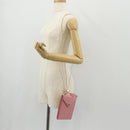 PRADA Chain Shoulder Bag Leather 2way Pink Gold 1BP050 Auth 134332M-28