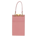 PRADA Chain Shoulder Bag Leather 2way Pink Gold 1BP050 Auth 134332M-2