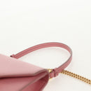 PRADA Chain Shoulder Bag Leather 2way Pink Gold 1BP050 Auth 134332M-14