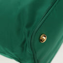 PRADA Tote Bag Nylon Green Gold Auth 134335AM-16