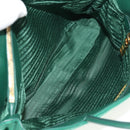 PRADA Tote Bag Nylon Green Gold Auth 134335AM-20