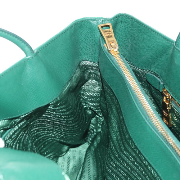 PRADA Tote Bag Nylon Green Gold Auth 134335AM