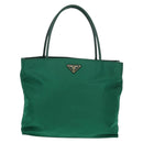 PRADA Tote Bag Nylon Green Gold Auth 134335AM-13