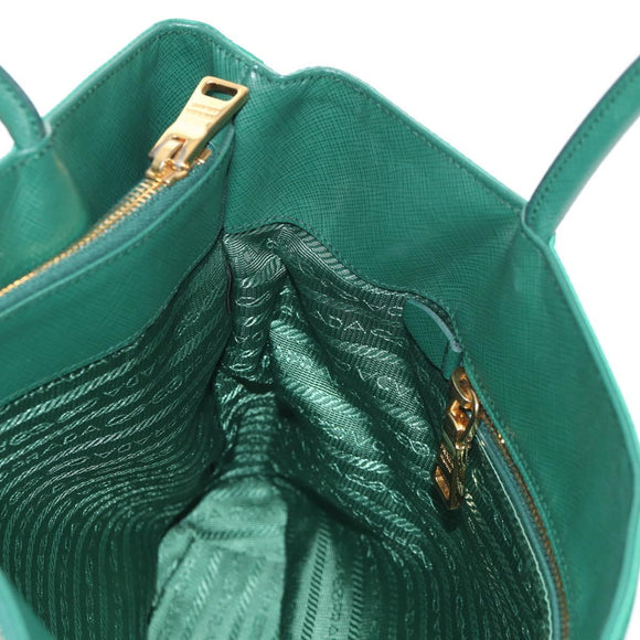 PRADA Tote Bag Nylon Green Gold Auth 134335AM