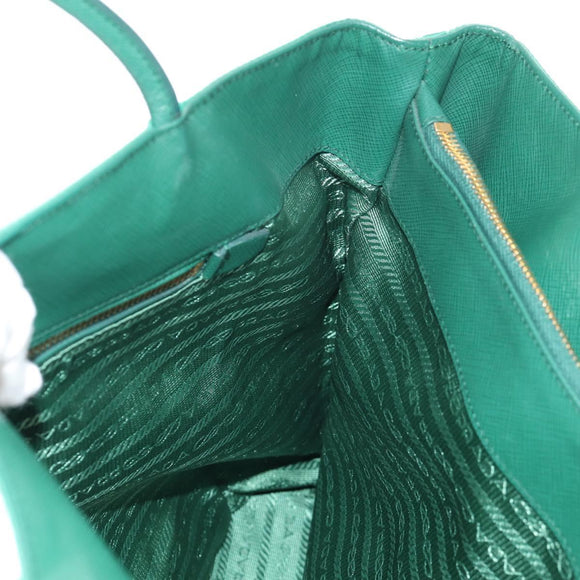 PRADA Tote Bag Nylon Green Gold Auth 134335AM