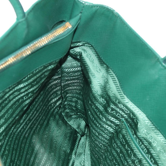 PRADA Tote Bag Nylon Green Gold Auth 134335AM