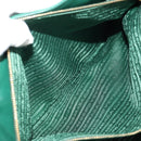 PRADA Tote Bag Nylon Green Gold Auth 134335AM-26