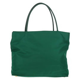 PRADA Tote Bag Nylon Green Gold Auth 134335AM - 0